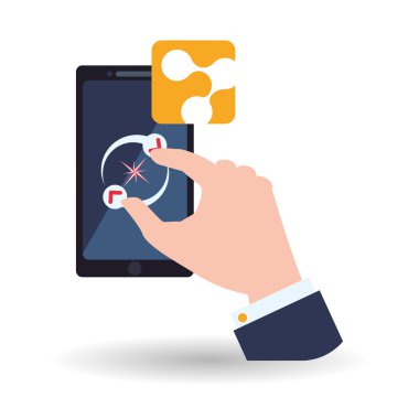 Smartphone tasarım. App simgesi. Beyaz arka plan