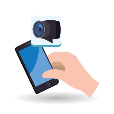 Smartphone tasarım. App simgesi. Beyaz arka plan