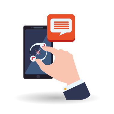 Smartphone tasarım. App simgesi. Beyaz arka plan