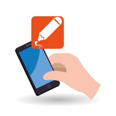 Smartphone tasarım. App simgesi. Beyaz arka plan