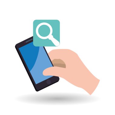 Smartphone tasarım. App simgesi. Beyaz arka plan