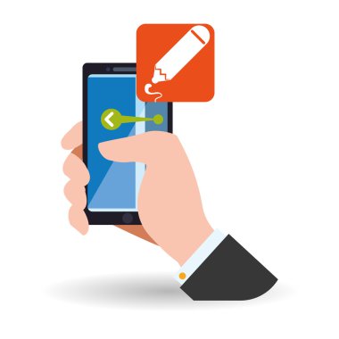 Smartphone tasarım. App simgesi. Beyaz arka plan