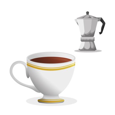 COFFFEE simgesi. içki kavramı. Düz illiustration