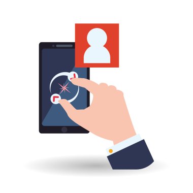 Smartphone tasarım. App simgesi. Beyaz arka plan