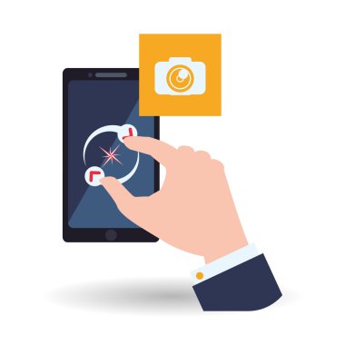 Smartphone tasarım. App simgesi. Beyaz arka plan