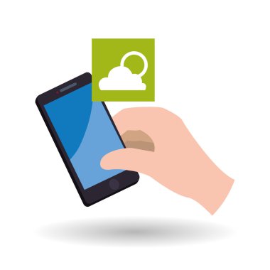 Smartphone tasarım. App simgesi. Beyaz arka plan