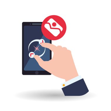 Smartphone tasarım. App simgesi. Beyaz arka plan