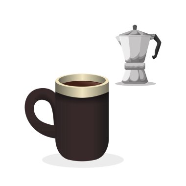 COFFFEE simgesi. içki kavramı. Düz illiustration