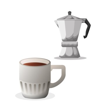 COFFFEE simgesi. içki kavramı. Düz illiustration