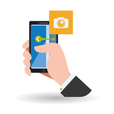 Smartphone tasarım. App simgesi. Beyaz arka plan