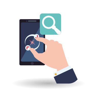 Smartphone tasarım. App simgesi. Beyaz arka plan