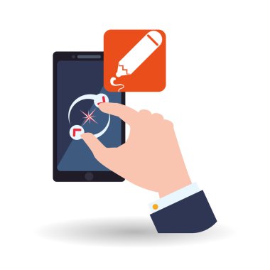 Smartphone tasarım. App simgesi. Beyaz arka plan