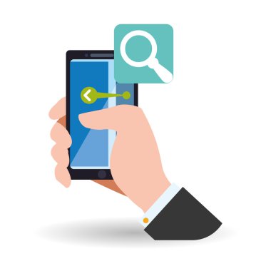 Smartphone tasarım. App simgesi. Beyaz arka plan