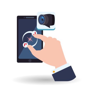 Smartphone tasarım. App simgesi. Beyaz arka plan