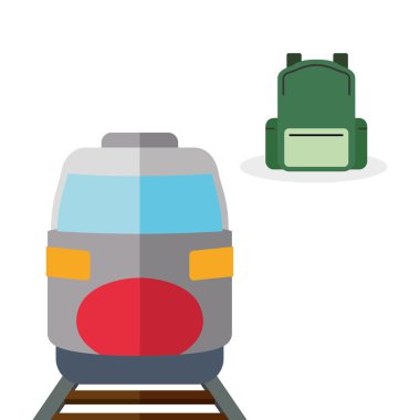 Tasarım seyahat. Gezi simgesi. Düz illüstrasyon