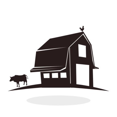 Çiftlik tasarım. istikrarlı simgesi. düz illüstrasyon