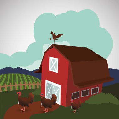 Çiftlik tasarım. istikrarlı simgesi. düz illüstrasyon