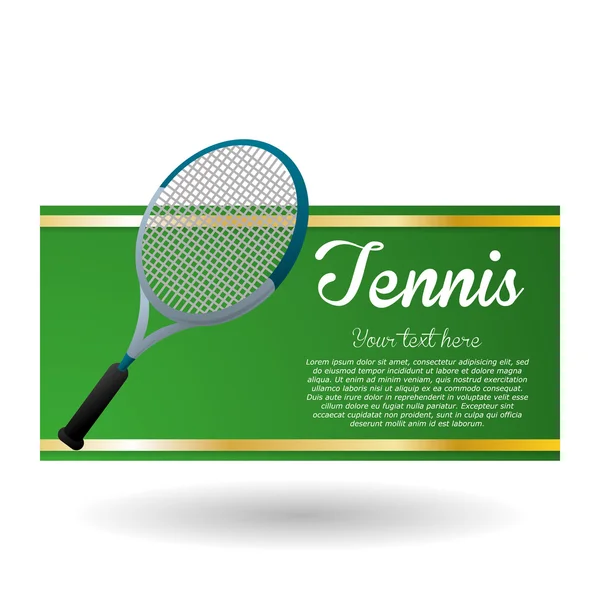 Design de tennis. Icône sport. Illustration isolée, vecteur modifiable — Image vectorielle