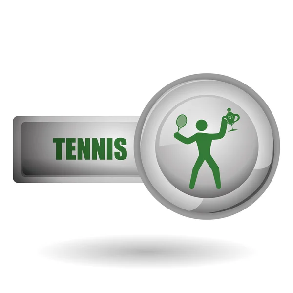 Tenisový konstrukce. Sportovní ikona. Izolované ilustrace, upravitelné vektorové — Stockový vektor