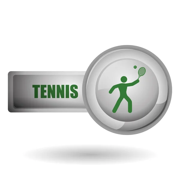 Design de tennis. Icône sport. Illustration isolée, vecteur modifiable — Image vectorielle