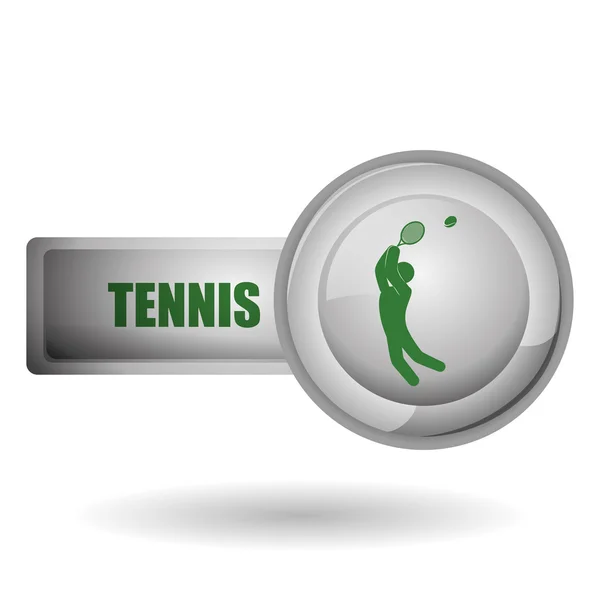 Progettazione tennis. Icona dello sport. Illustrazione isolata, vettore modificabile — Vettoriale Stock