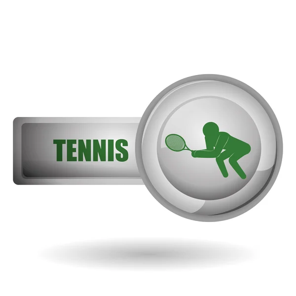 Tennis ontwerp. Het pictogram van de sport. Geïsoleerde illustratie, bewerkbare vector — Stockvector