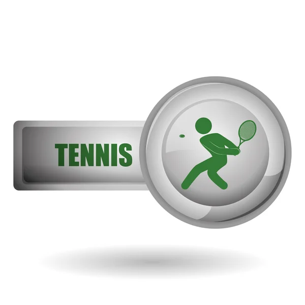 Design de tennis. Icône sport. Illustration isolée, vecteur modifiable — Image vectorielle