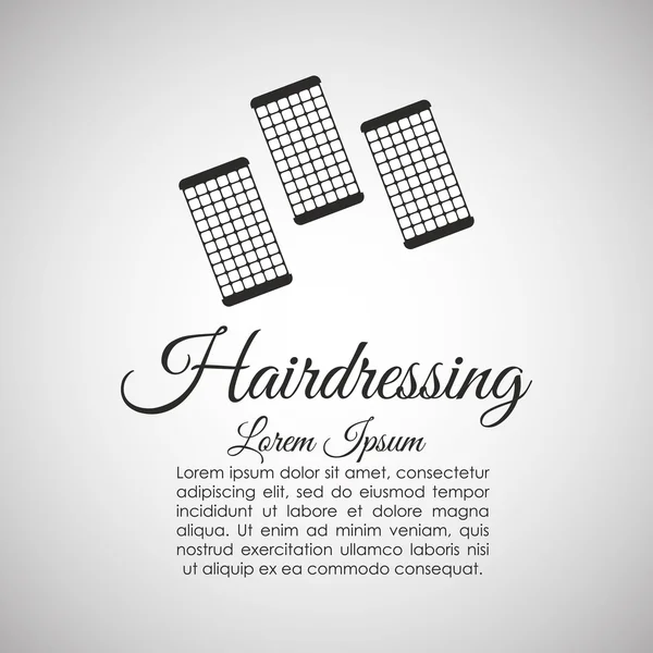 Barbiere. concetto di cura dei capelli. illustrazione isolata — Vettoriale Stock