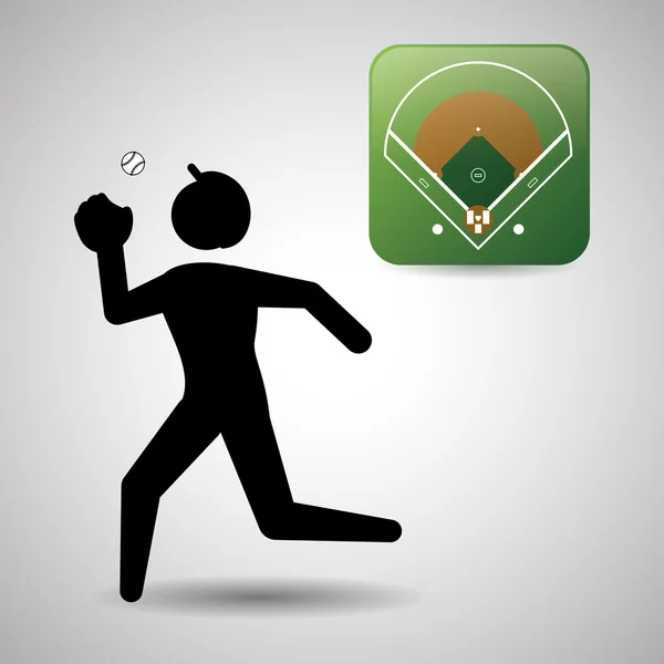 Baseball-Design. Sportikone. flache Abbildung — Stockvektor