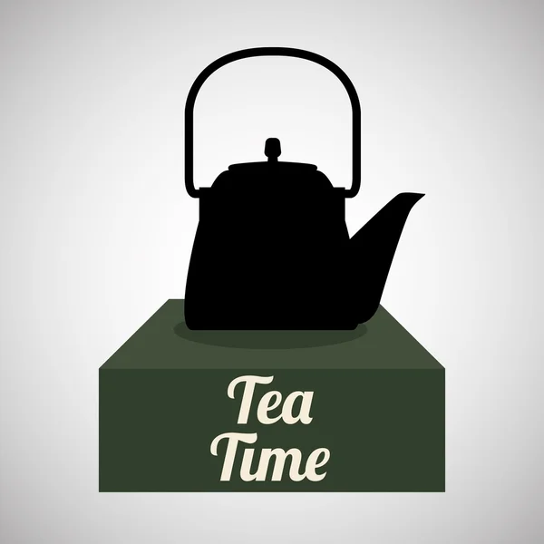 Tea Time Ikone. Drink-Konzept. Flächendeckende Isolation — Stockvektor