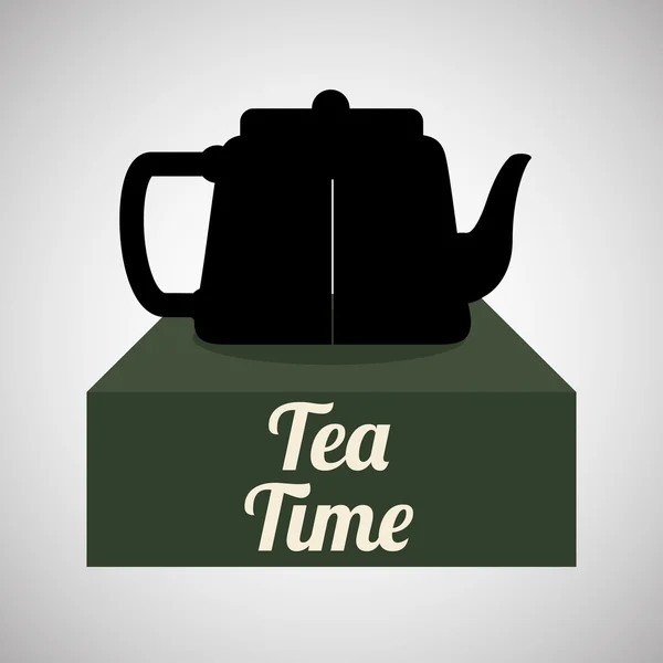 Tea Time Ikone. Drink-Konzept. Flächendeckende Isolation — Stockvektor