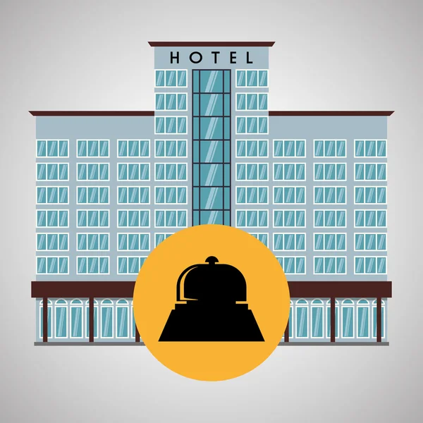 Otel tasarımı. seyahat etmek simge. İllüstrasyon izole ve düz