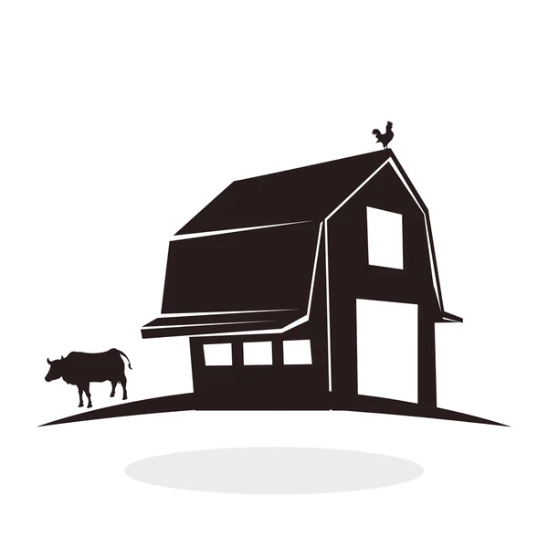 Diseño de granja. icono estable. ilustración plana — Vector de stock