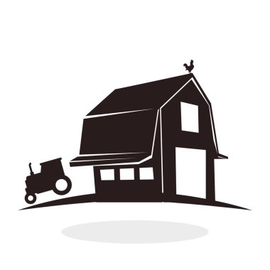 Çiftlik tasarım. istikrarlı simgesi. düz illüstrasyon