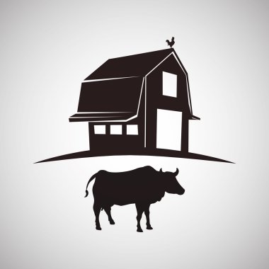 Çiftlik tasarım. istikrarlı simgesi. düz illüstrasyon