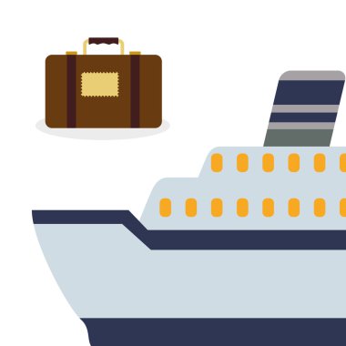 Tasarım seyahat. Gezi simgesi. Düz illüstrasyon