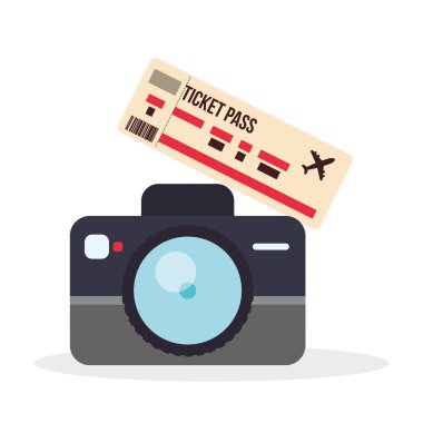 Tasarım seyahat. Gezi simgesi. Düz illüstrasyon