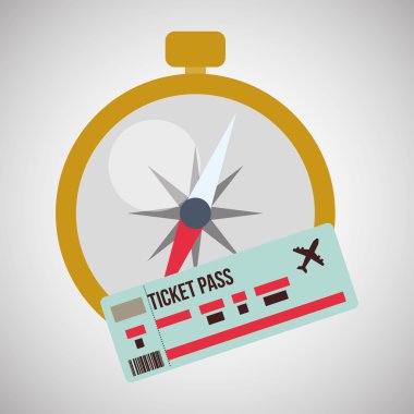 Tasarım seyahat. Gezi simgesi. Düz illüstrasyon
