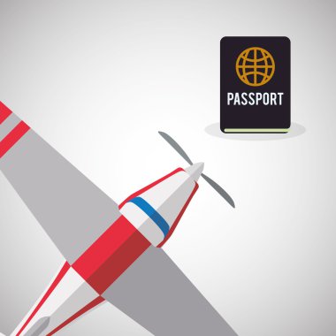 Tasarım seyahat. Gezi simgesi. Düz illüstrasyon