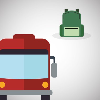 Tasarım seyahat. Gezi simgesi. Düz illüstrasyon