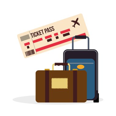 Tasarım seyahat. Gezi simgesi. Düz illüstrasyon