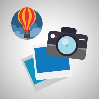 Tasarım seyahat. Gezi simgesi. Düz illüstrasyon