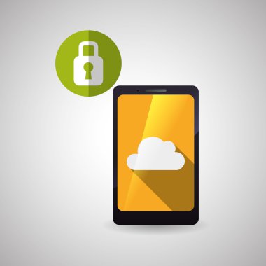 Bulut bilgi işlem tasarım. Gezi simgesi. Düz illüstrasyon