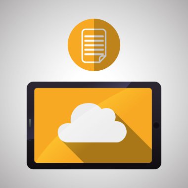 Bulut bilgi işlem tasarım. Gezi simgesi. Düz illüstrasyon