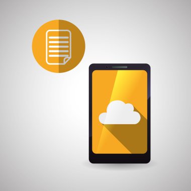 Bulut bilgi işlem tasarım. Gezi simgesi. Düz illüstrasyon