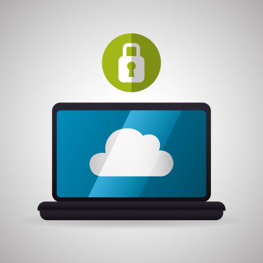 Bulut bilgi işlem tasarım. Gezi simgesi. Düz illüstrasyon