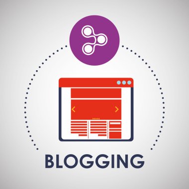Bloglama tasarım. sosyal medya simge. İzole illüstrasyon