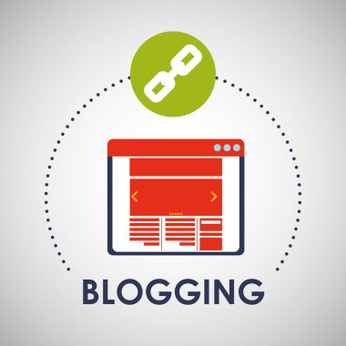 Bloglama tasarım. sosyal medya simge. İzole illüstrasyon