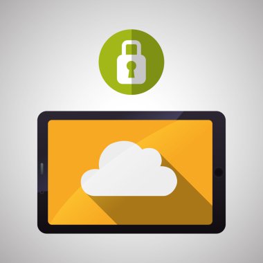 Bulut bilgi işlem tasarım. Gezi simgesi. Düz illüstrasyon