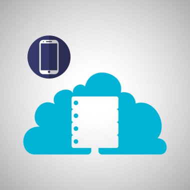 Bulut bilgi işlem tasarım. Gezi simgesi. Düz illüstrasyon